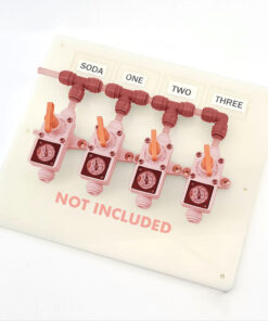 Polypropylene Food Grade Plastic Gas Board for 4 x Inline Regulators