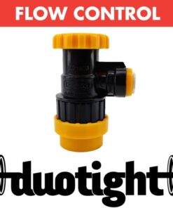 duotight 8mm x Flow Control Ball Lock Disconnect (Liquid Black + Yellow) (POK)