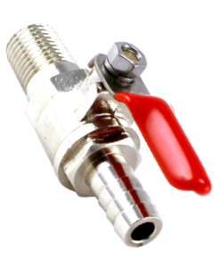 1/4 Inch NPT x 6.35mm (1/4") Barbed Valve with Check Valve
