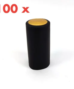 100 x Black Heat Shrink Tamper Wraps for Wine Bottles