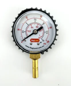 8mm (5/16) Push in Pressure Gauge 0-15psi