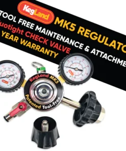 Type 30 - MK5 CO2 Regulator - Tool-Free - Dual Gauge (4.5bar PRV & 65psi Gauge)